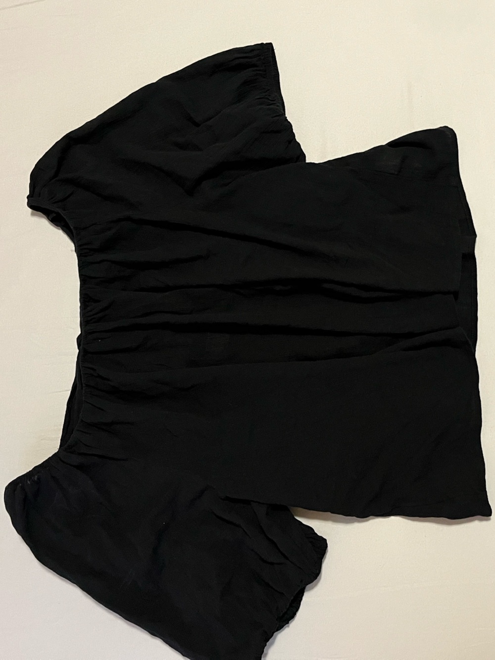 Old Navy Black Off-Shoulder Puff Sleeve Top